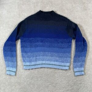 NWT American Eagle Blue Ombre Knit Sweater Womens Large Long Sleeve